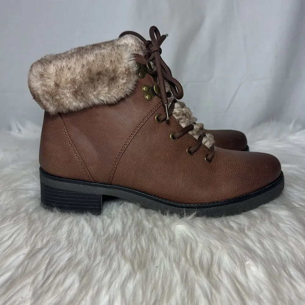 Soul Naturalizer Quentin Women's Brown‎ Faux Fur-Lined Boots NWOT Sz 8